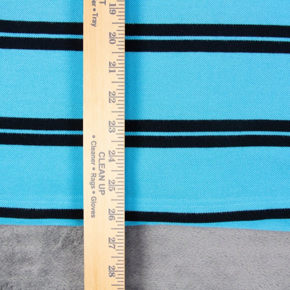Lacoste Mens Blue Striped Short Sleeve Pique Polo Shirt Size 8 2XL 6191L - Picture 8 of 13